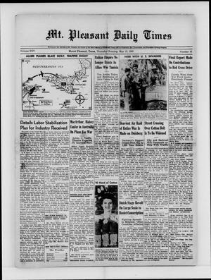 Mt. Pleasant Daily Times (Mount Pleasant, Tex.), Vol. 25, No. 48, Ed. 1 Thursday, May 13, 1943