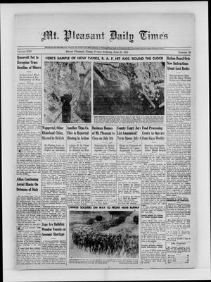 Mt. Pleasant Daily Times (Mount Pleasant, Tex.), Vol. 25, No. 85, Ed. 1 Friday, June 25, 1943