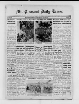 Mt. Pleasant Daily Times (Mount Pleasant, Tex.), Vol. 25, No. 105, Ed. 1 Tuesday, July 20, 1943