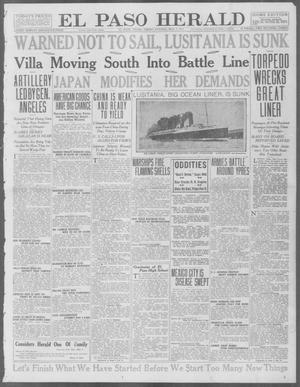 Primary view of object titled 'El Paso Herald (El Paso, Tex.), Ed. 1, Friday, May 7, 1915'.
