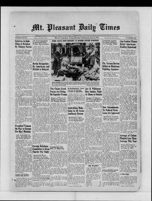 Mt. Pleasant Daily Times (Mount Pleasant, Tex.), Vol. 27, No. 99, Ed. 1 Monday, July 9, 1945