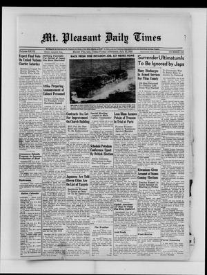 Mt. Pleasant Daily Times (Mount Pleasant, Tex.), Vol. 27, No. 115, Ed. 1 Friday, July 27, 1945