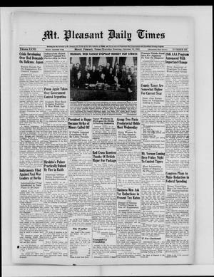 Mt. Pleasant Daily Times (Mount Pleasant, Tex.), Vol. 27, No. 185, Ed. 1 Thursday, October 18, 1945