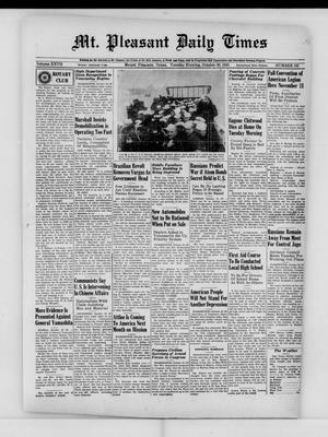 Mt. Pleasant Daily Times (Mount Pleasant, Tex.), Vol. 27, No. 195, Ed. 1 Tuesday, October 30, 1945