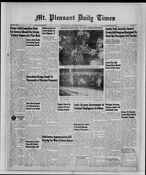 Primary view of object titled 'Mt. Pleasant Daily Times (Mount Pleasant, Tex.), Vol. 28, No. 284, Ed. 1 Friday, March 28, 1947'.