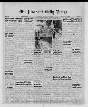 Mt. Pleasant Daily Times (Mount Pleasant, Tex.), Vol. 29, No. 180, Ed. 1 Tuesday, November 18, 1947