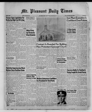 Mt. Pleasant Daily Times (Mount Pleasant, Tex.), Vol. 29, No. 207, Ed. 1 Tuesday, December 30, 1947
