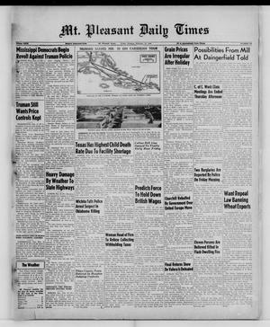 Mt. Pleasant Daily Times (Mount Pleasant, Tex.), Vol. 29, No. 240, Ed. 1 Friday, February 13, 1948