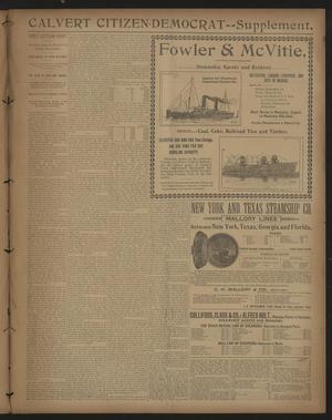 [Galveston Tribune Supplement for the Calvert Citizen-Democrat] (Galveston, Tex.) Friday, October 29, 1897