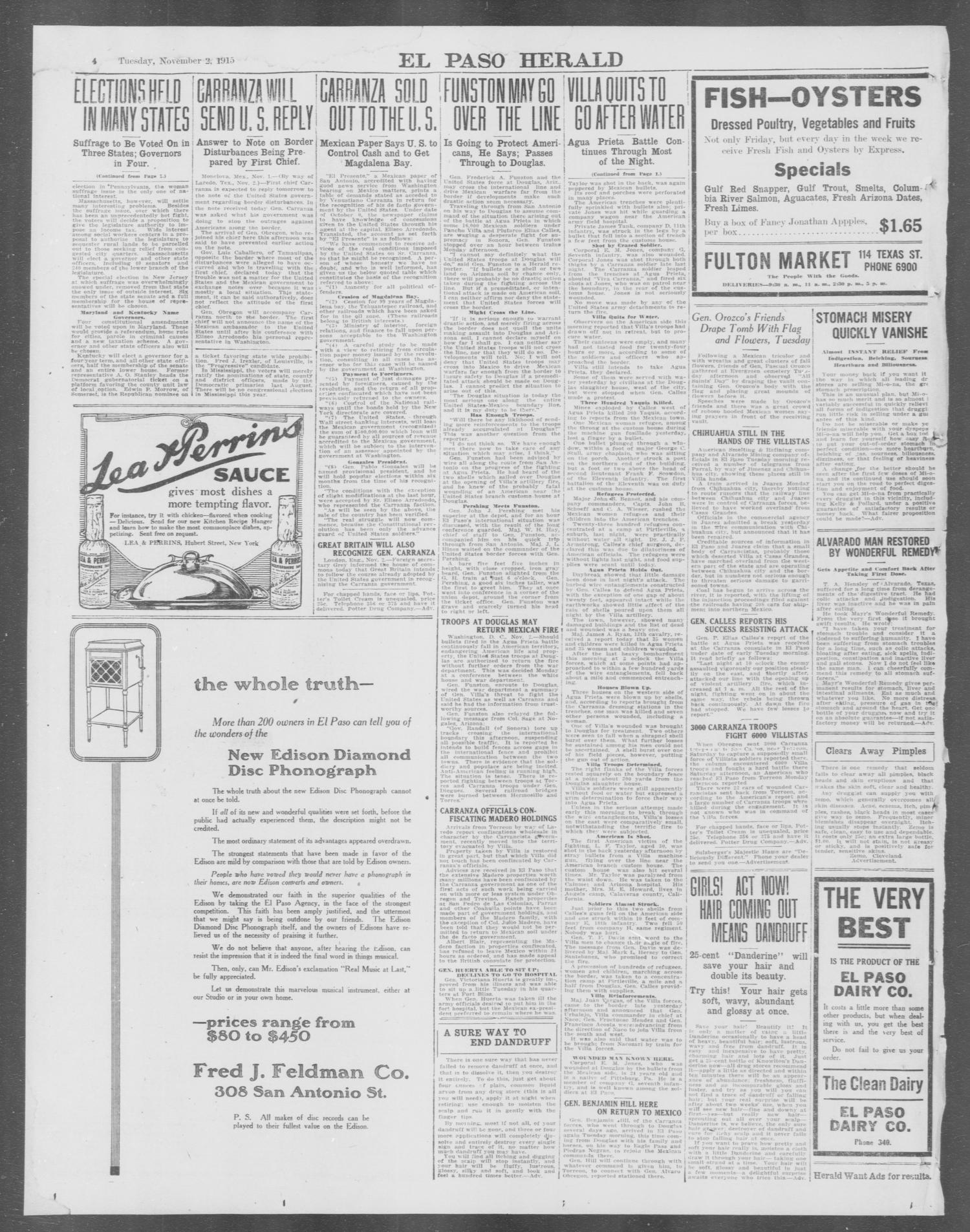 El Paso Herald (El Paso, Tex.), Ed. 1, Tuesday, November 2, 1915
                                                
                                                    [Sequence #]: 4 of 12
                                                