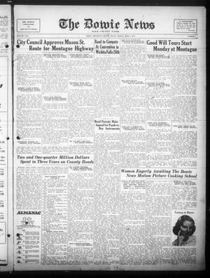 Primary view of object titled 'The Bowie News (Bowie, Tex.), Vol. 17, No. 5, Ed. 1 Friday, April 8, 1938'.