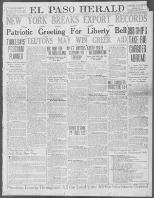 Primary view of object titled 'El Paso Herald (El Paso, Tex.), Ed. 1, Saturday, November 13, 1915'.