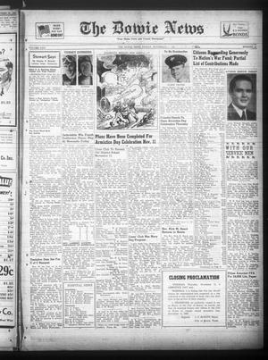 Primary view of object titled 'The Bowie News (Bowie, Tex.), Vol. 22, No. 35, Ed. 1 Friday, November 5, 1943'.