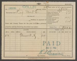 Primary view of object titled '[Collin County Tax Receipt #12128]'.