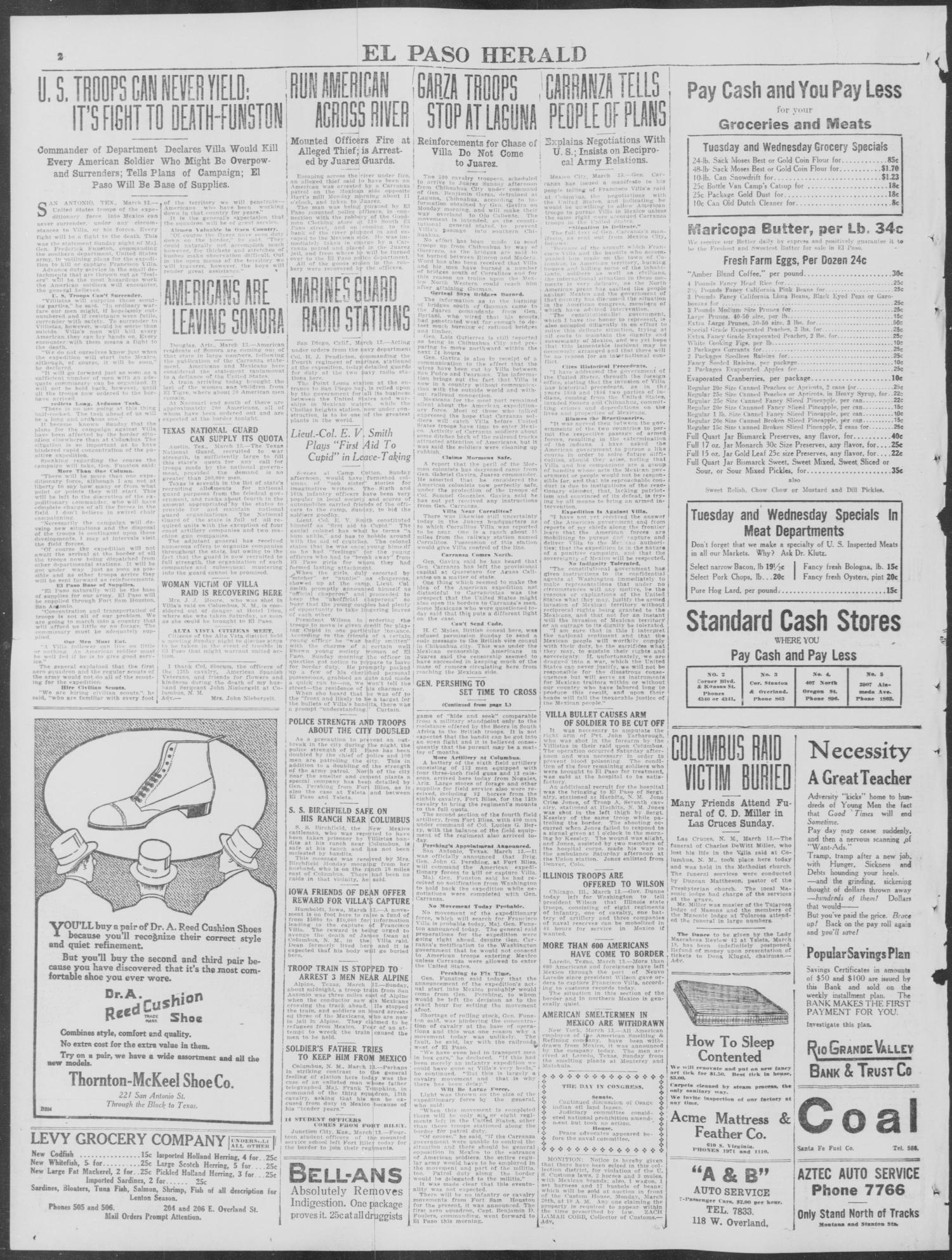 El Paso Herald (El Paso, Tex.), Ed. 1, Monday, March 13, 1916
                                                
                                                    [Sequence #]: 2 of 14
                                                