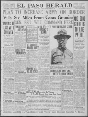 Primary view of object titled 'El Paso Herald (El Paso, Tex.), Ed. 1, Tuesday, March 14, 1916'.