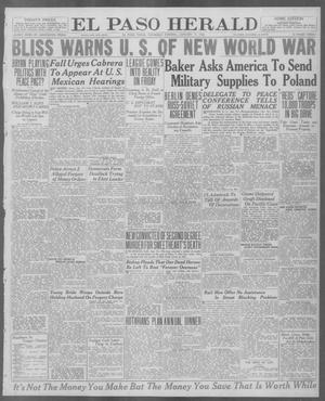 El Paso Herald (El Paso, Tex.), Ed. 1, Thursday, January 15, 1920