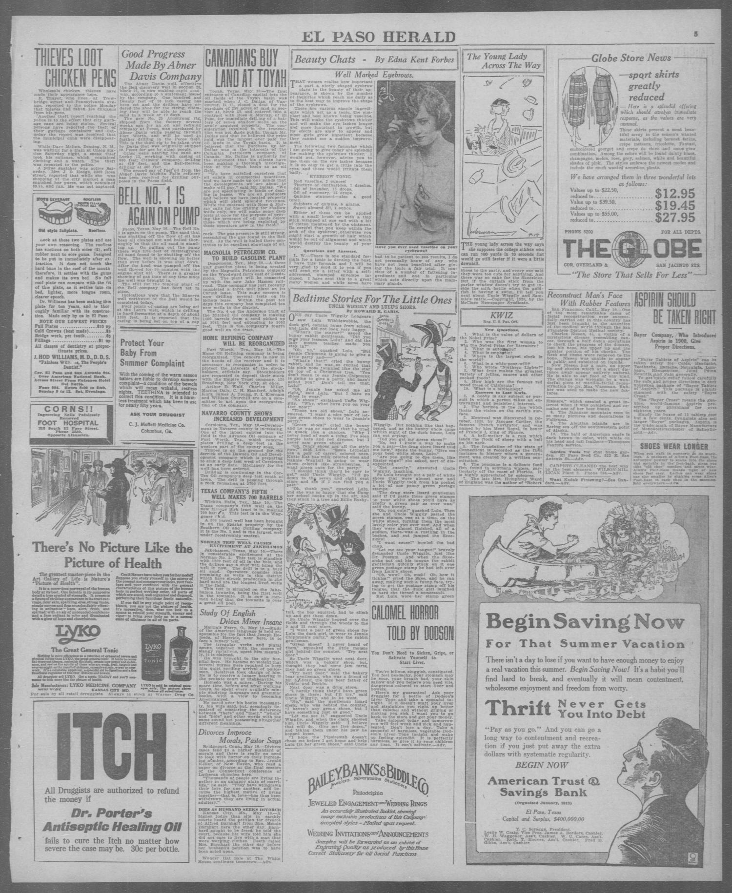 El Paso Herald (El Paso, Tex.), Ed. 1, Monday, May 10, 1920
                                                
                                                    [Sequence #]: 5 of 16
                                                