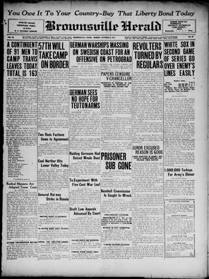 Brownsville Herald (Brownsville, Tex.), Vol. 24, No. 82, Ed. 1 Monday, October 8, 1917