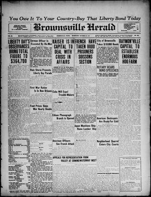 Primary view of object titled 'Brownsville Herald (Brownsville, Tex.), Vol. 24, No. 100, Ed. 1 Wednesday, October 24, 1917'.