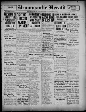 Brownsville Herald (Brownsville, Tex.), Vol. 25, No. 66, Ed. 1 Wednesday, September 18, 1918