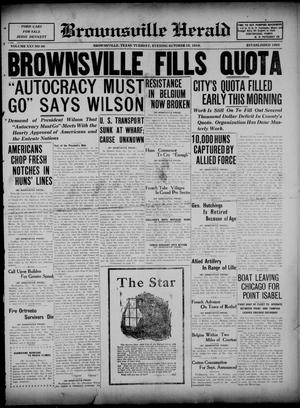 Brownsville Herald (Brownsville, Tex.), Vol. 25, No. 88, Ed. 1 Tuesday, October 15, 1918