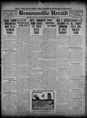 Brownsville Herald (Brownsville, Tex.), Vol. 25, No. 117, Ed. 1 Saturday, November 16, 1918