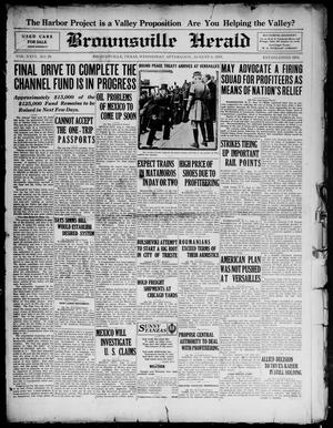 Brownsville Herald (Brownsville, Tex.), Vol. 26, No. 29, Ed. 1 Wednesday, August 6, 1919