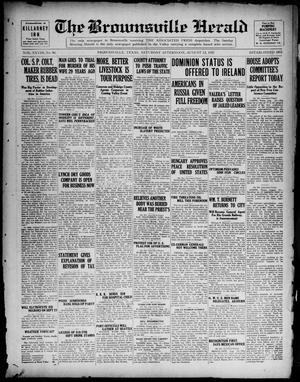 The Brownsville Herald (Brownsville, Tex.), Vol. 28, No. 40, Ed. 1 Saturday, August 13, 1921