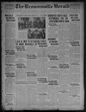 The Brownsville Herald (Brownsville, Tex.), Vol. 28, No. 99, Ed. 1 Saturday, November 5, 1921