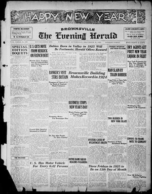 The Brownsville Evening Herald (Brownsville, Tex.), Vol. 32, No. 189, Ed. 1 Wednesday, December 31, 1924