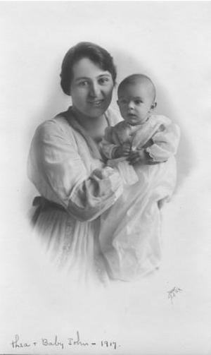 [Dorothea Guenther Moore with John Moore III (as an infant).]