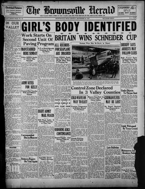 Primary view of object titled 'The Brownsville Herald (Brownsville, Tex.), Vol. 36, No. 82, Ed. 1 Monday, September 26, 1927'.