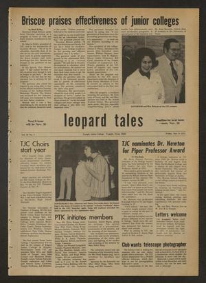 Primary view of object titled 'Leopard Tales (Temple, Tex.), Vol. 28, No. 5, Ed. 1 Friday, November 9, 1973'.