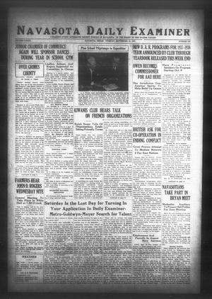 Navasota Daily Examiner (Navasota, Tex.), Vol. 39, No. 180, Ed. 1 Tuesday, September 21, 1937