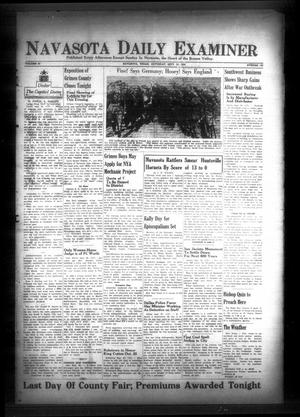 Primary view of object titled 'Navasota Daily Examiner (Navasota, Tex.), Vol. 44, No. 183, Ed. 1 Saturday, September 30, 1939'.