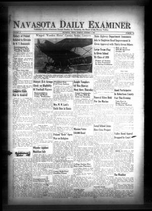 Navasota Daily Examiner (Navasota, Tex.), Vol. 44, No. 185, Ed. 1 Tuesday, October 3, 1939