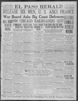Primary view of object titled 'El Paso Herald (El Paso, Tex.), Ed. 1, Tuesday, December 14, 1915'.