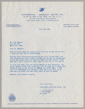 [Letter from Lee Guth to D. W. Kempner, April 28, 1954]