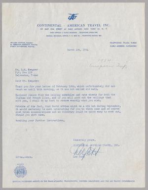 [Letter from Lee Guth to D. W. Kempner, March 1, 1954]