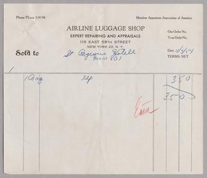 [Invoice for One Bag, November 1954]