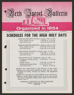 Beth Israel Bulletin, Volume 104, Number 3, September 1958