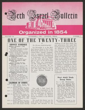 Beth Israel Bulletin, Volume 104, Number 7, November 1958