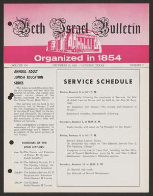 Primary view of object titled 'Beth Israel Bulletin, Volume 104, Number 11, December 1958'.