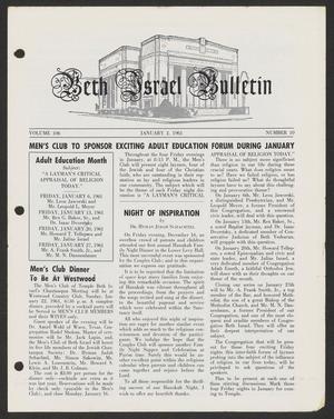Primary view of object titled 'Beth Israel Bulletin, Volume 106, Number 10, January 1961'.