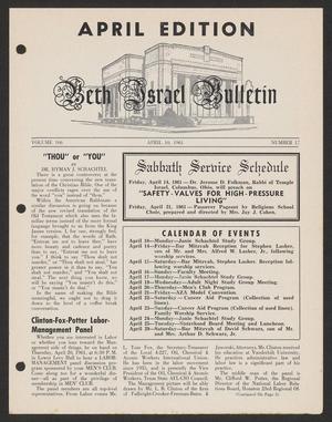 Beth Israel Bulletin, Volume 106, Number 17, April 1961