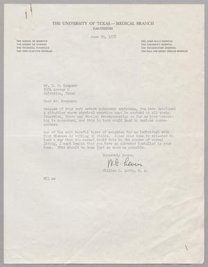 [Letter from William C. Levin to D. W. Kempner, June 30, 1955]