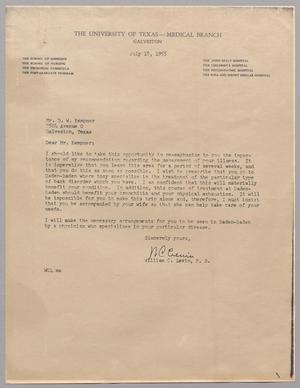 [Letter from William C. Levin to Daniel W. Kempner, July 18, 1955]