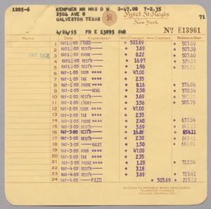[Invoice for Hotel Charges, April 1955]