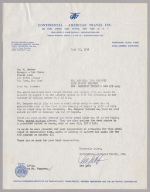 [Letter from Lee Guth to Mr. E. Becker, July 10, 1956]